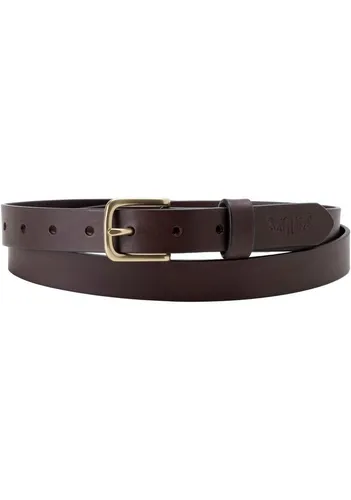 Levi's Herren New Narrow Belt, Brown, 110 - Herren-Gürtel aus hochwertigem Vollnarbenleder, stilvoll und langlebig für jeden Anlass.