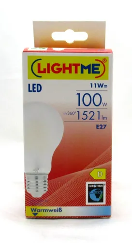 LightMe LED Leuchtmittel E27 11W=100W 1521lm Warmweiß 2700K 853397