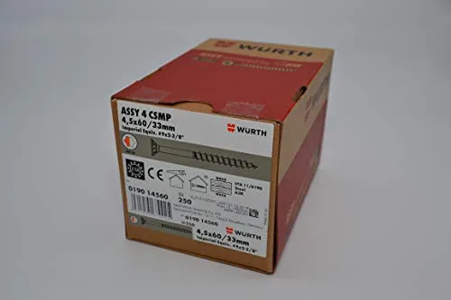 Würth Assy 4 CSMP Spanplattenschraube 4,5x60mm, 250 Stk/Pack