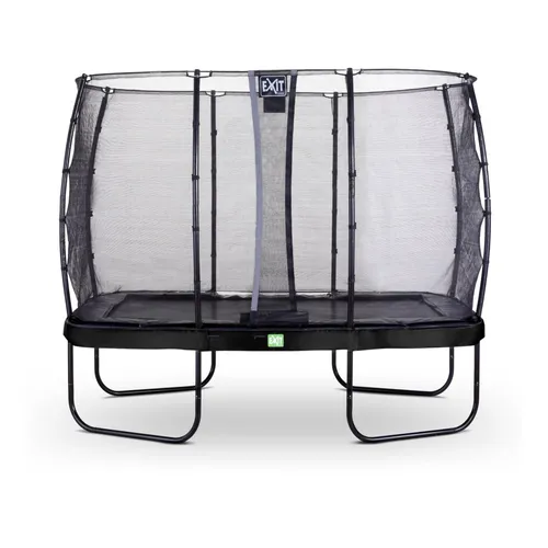 EXIT Toys Elegant Rechteckiges Trampolin 214x366cm - Trampolin mit Economy Sicherheitsnetz und innovativem Fußschutzsystem für sichere Sprünge. Rostfreier und wasserbeständiger Rahmen für langlebigen Spaß im Garten.