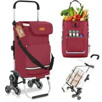 Sekey Klappbarer Einkaufstrolley mit Kühlfach – 3-in-1 Treppensteiger Trolley