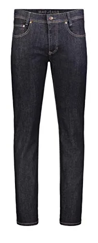 MAC Herren Straight Leg Jeanshose Arne - Authentik Dark Blue - Jeans im 5-Pocket-Style mit Gürtelschlaufe, ideal für einen lässigen Look und hohen Tragekomfort.