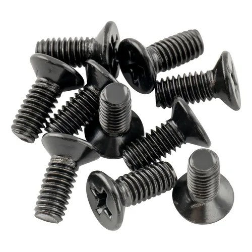 Musiclily Pro 10Pcs Black Metric 4mm Guitar Pickguard Bracket Countersunk Screws