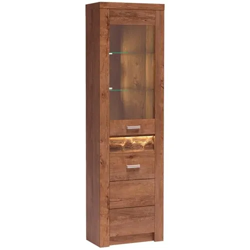 Lomadox Eckschrank mit LED Beleuchtung