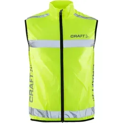 Craft Windweste Visibility Vest - Reflektierende Fahrrad- und Laufweste - Funktionsjacke mit 360° Reflektoren für optimale Sichtbarkeit, ideal für Radfahrer und Läufer bei Dämmerung und Dunkelheit. Leichtes Mesh-Material sorgt für Ventilation und Windschutz.