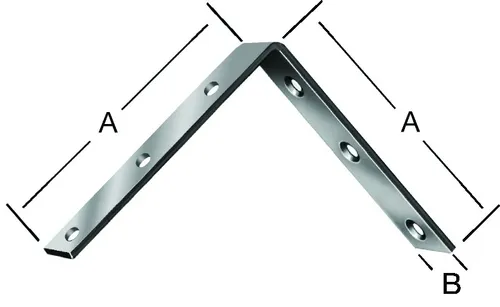Stuhlwinkel VORMANN AUGUST 000181, verzinkt 000181100Z - Robuster Stuhlwinkel für stabile Verbindungen, mit versenkten Schraublöchern und blauer Verzinkung für erhöhte Langlebigkeit.
