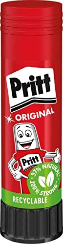 Pritt Klebestift, sicherer und kinderfreundlicher Kleber für Kunst und Bastelarbeiten, starker Klebstoff für Schule & Bürobedarf, 1x 43 g Pritt Stift, 9H PK811