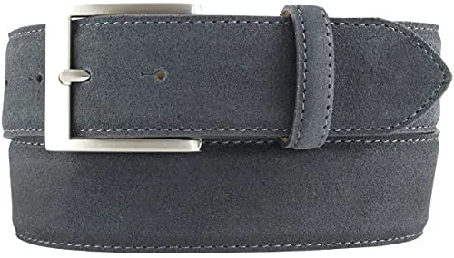 BELTINGER Veloursleder Gürtel 4 cm in silber von BELTINGER