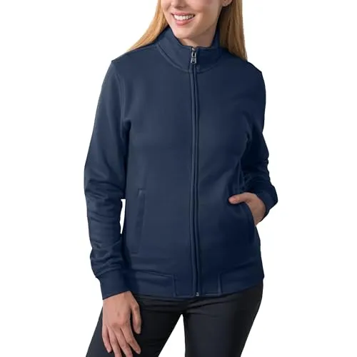 HRM Damen 1002 Kapuzenpullover, Navy, XS - Funktionsjacke aus 70% Baumwolle & 30% recyceltem Polyester, ideal für Textil-Veredelung. Sportlicher Look mit Reißverschlusstaschen, perfekt für Freizeit und Sport.