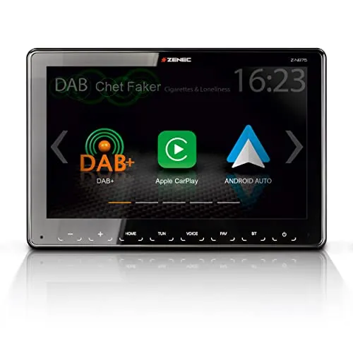 ZENEC Z-N875 - 1-DIN Moniceiver mit 9 Zoll Display, Android Auto und Apple CarPlay, individuelle Audioanpassung und Bluetooth-Freisprechfunktion
