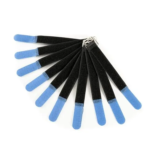 MUSIC STORE, Kabelklett Blau, 20 cm MkII, 10er-Pack in blau von MUSIC STORE
