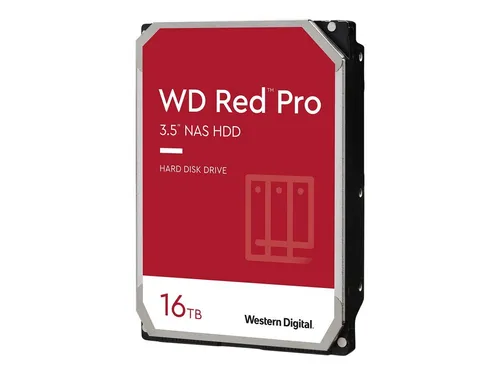 WD Red Pro interne Festplatte 16 TB - 3,5 Zoll NAS Festplatte, 7.200 U/min, optimale Leistung und Datensicherheit für NAS-Systeme bis 24 Bays