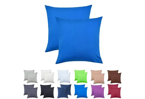 NatureMark Kissenbezüge 2er Pack Jersey Kissenbezug Kissenhülle, (2 Stück), Kissenhülle in vielen Größen und Farben (40 x 40 cm, Royal blau)