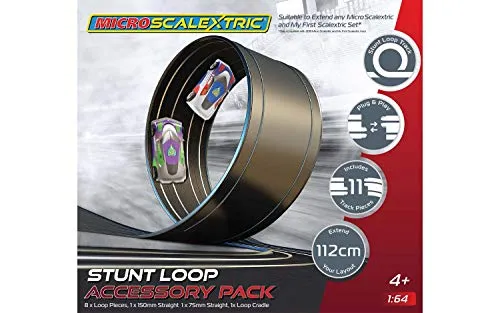 Micro Scalextric Stunt-Streckenerweiterung, Set, Stunt-Looping, Schwarz