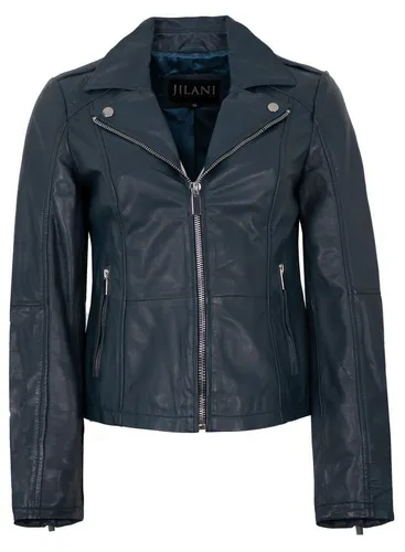 Jilani Lederjacke Smilla Jilani - Damen Lederjacke Lammnappa navy
