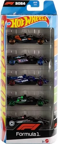 5er Pack Formula 1 F1 - Hot Wheels 2024 - McLaren, Alpine, Sauber - Autos: Hochwertige Rennfahrzeuge im Maßstab 1:64, ideal für Sammler und F1-Fans, neu und originalverpackt.