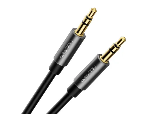 deleyCON deleyCON 2m Klinke Audio Stereo AUX Kabel 3,5mm Klinkenkabel Audio-Kabel