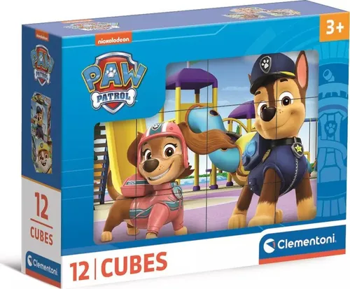 Clementoni Paw Patrol 12 Würfel Puzzle - Geschicklichkeitsspiel für Kinder ab 3 Jahren, fördert Kreativität und Feinmotorik spielerisch