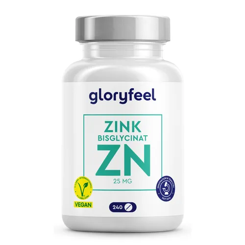 Zink 25mg - Elementares Zink-Bisglycinat - Hoch bioverfügbar & gut verträglich