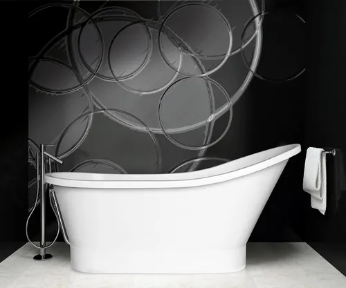 Moderne Freistehende Badewanne 160x68 cm in Weiß - Elegante, ovale Badewanne aus hochwertigem Acryl für komfortables Baden. Ideal für Ihr Badezimmer, bietet sie stilvolles Design und ausreichend Platz für Entspannung.