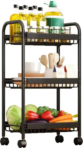 Küchenwagen Schwarz von Heikoeco