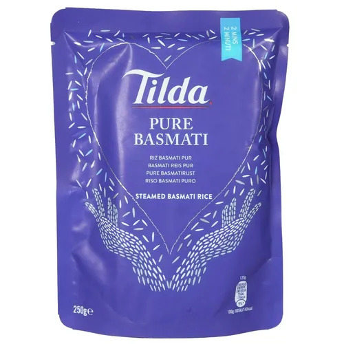 Tilda Basmatireis gedämpft 250g Pure Basmati Rice steamed Basmatireis ready in 2