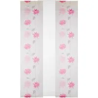 Bestlivings Schiebegardine Elena 3er Set Print Ohne Zubehör Himbeere Floral