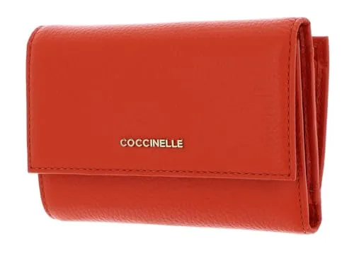 Coccinelle Metallic Soft Wallet Grainy Leather Gazpacho