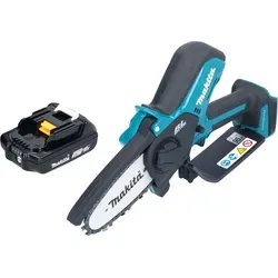 Makita DUC 101 A01 Akku Astsäge 18 V 10 cm Brushless - Elektrokettensägen mit bürstenlosem Motor für effizientes Arbeiten, werkzeuglose Kettenspannung und XPT für extreme Wetterbedingungen.