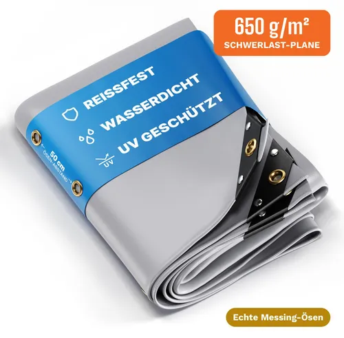 UMBRELLA® Premium Abdeckplane Wasserdicht [300x400cm] – UV Beständige LKW Plane - Planen – 650 g/m² PVC-Gewebeplane, reißfest und wetterfest, ideal für Garten, Bau und mehr – bietet zuverlässigen Schutz bei jedem Wetter.