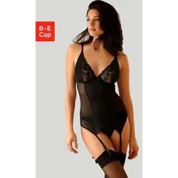 Produktbild petite fleur gold Set: Corsage (2-tlg., mit String) mit Strapshaltern, sexy Dessous, Reizwäsche schwarz 90