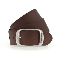 Tamaris Ledergürtel Doppelschließe in glänzendem Silber - Hochwertiger Gürtel aus 100% Rindsleder, 4 cm breit, mit modischer Doppelschließe in glänzendem Silber – ideal für einen stilvollen Look.