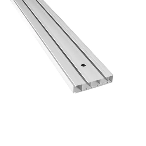 SN Deco - Vorhangschiene SH Set 2-läufig, Gardinenschiene, vorgebohrt, Komplettes Zubehör und Röllchen (weiß, 120 cm)