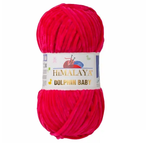 Himalaya Strickfein Himalaya Dolphin Baby Bulky Chenille Garn 80314 - pink Häkelwolle, (1-St)