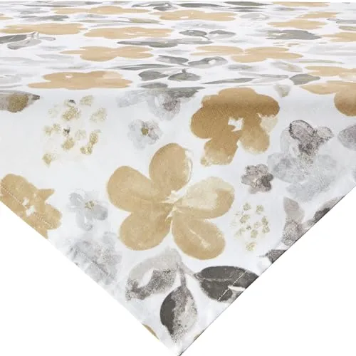 REDBEST Mitteldecke Baumwolle beige-grau Größe 80x80 cm