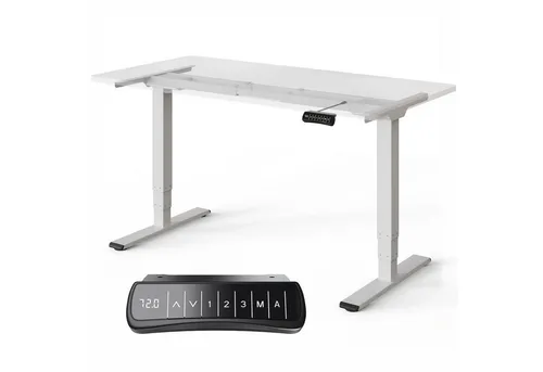 DESKSPACE PRO Plus Tischgestell – Elektrisch höhenverstellbar mit Memoryfunktion - Tischgestell für ergonomisches Arbeiten im Homeoffice oder Büro, leise und stufenlos höhenverstellbar von 62 bis 126 cm, inklusive Memory-Funktion und USB-Anschluss.