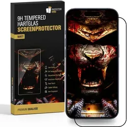 1x 9H Panzerglas für iPhone 16 FULL COVER matt Anti-Reflex entspiegelt echtes Tempered Glass Panzerfolie Displayschutz Schutzglas Hartglas Schutzfolie Screen-Protector