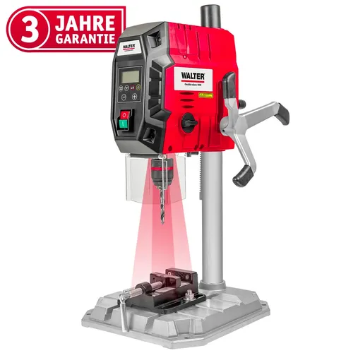 WALTER Tischbohrmaschine 900 W mit Digitaldisplay und Kreuzlinienlaser