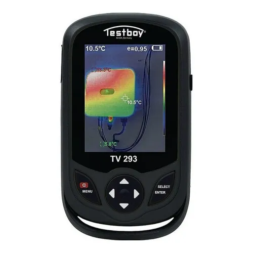 Wärmebildkamera TV 293 – Handliche Infrarotkamera mit Farb-LC-Display - Wärmebildkamera mit 3,2 Zoll Farb-LC-Display und 220x160 Bildpunkten, ideal für präzise Wärmeanalysen und vielseitige Anwendungen in der Gebäudediagnose.