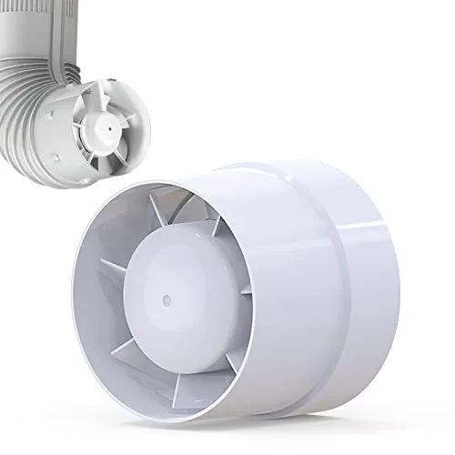 HENGBIRD Rohrventilator 100mm/150mm Abluftventilator, Rauchabzug Kanalventilator 130m³-320m³/h Inline-Rohrventilator Rohrlüfter Leise für Haus Küche WC Dachböden Gewächshaus (Ø15cm)