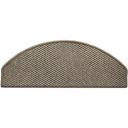 oKu-Tex Stufenmatte FLORENZ 15-teilig - Flachgewebe-Teppiche, strapazierfähig mit natürlicher Sisaloptik, ideal für mehr Sicherheit auf Holztreppen und schalldämmend.