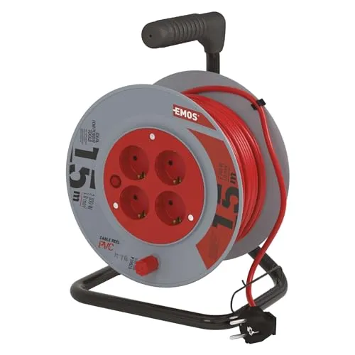 EMOS P19515 Kabeltrommel mit 4 Steckdosen von EMOS