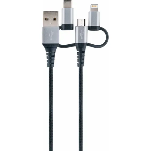 Schwaiger 3-in-1 USB 2.0 Ladekabel 1,5m - Multimedia Kabel: 3-in-1 USB 2.0 A Ladekabel in 1,5m Länge, ideal für gleichzeitiges Laden mehrerer Geräte.