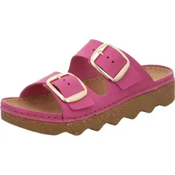 Rohde Damen Pantolette Nubukleder goldene Schnalle Sommerfarbe Foggia-D 6222, Größe:42 EU, Farbe:Pink - Rosa - 42