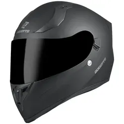 Bogotto H128 Solid Helm, schwarz matt, M - Motorradhelm mit klarem Visier und integriertem Sonnenvisier, optimales Belüftungssystem für höchsten Komfort beim Fahren.