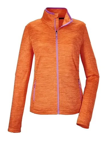 killtec Damen Stretchjacke KOS 17 WMN FLX JCKT - Funktionsjacke in coral orange, aus Powerstretch mit modischer Melange Optik und angenehmem Tragekomfort – ideal für aktive Frauen.