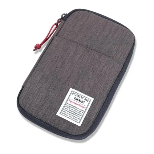 TROIKA Smart Traveller und Kabel Organizer – Business TECH Traveller – viele Fächer für Smartphone, Reisepass oder Boardkarte – Bargeld, Belege – Kartenfächer, Reisepass, kabellose Kopfhörer