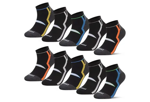 L&K Sportsocken 2303 (10er-Pack) Herren Sneaker Socken aus Baumwolle