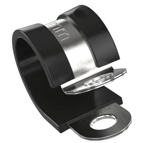 5x P-Clip Leitungsschelle Edelstahl V2A mit Gummi 14mm Rohrschelle Befestigungss