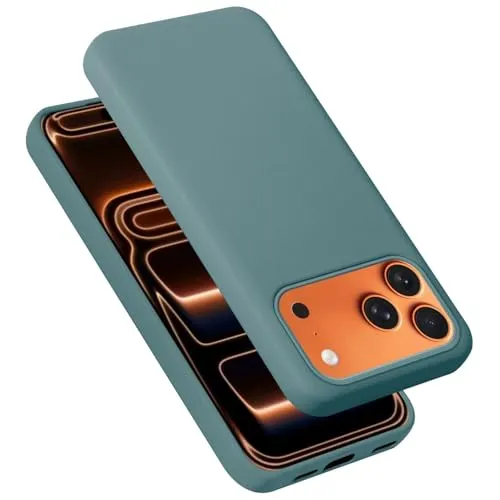 Cadorabo Hülle kompatibel mit Apple iPhone 17 PRO MAX Hülle Silikon Handyhülle für iPhone 17 PRO MAX Case aus flüssigem Silikon- Kratzfeste und stoßfeste dünne TPU Schutzhülle - Liquid GRÜN